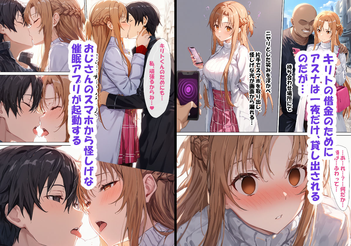 寝取られ堕ちるヒロイン SA〇 アスナ4 -借金で嫁を貸出す話2- 画像1