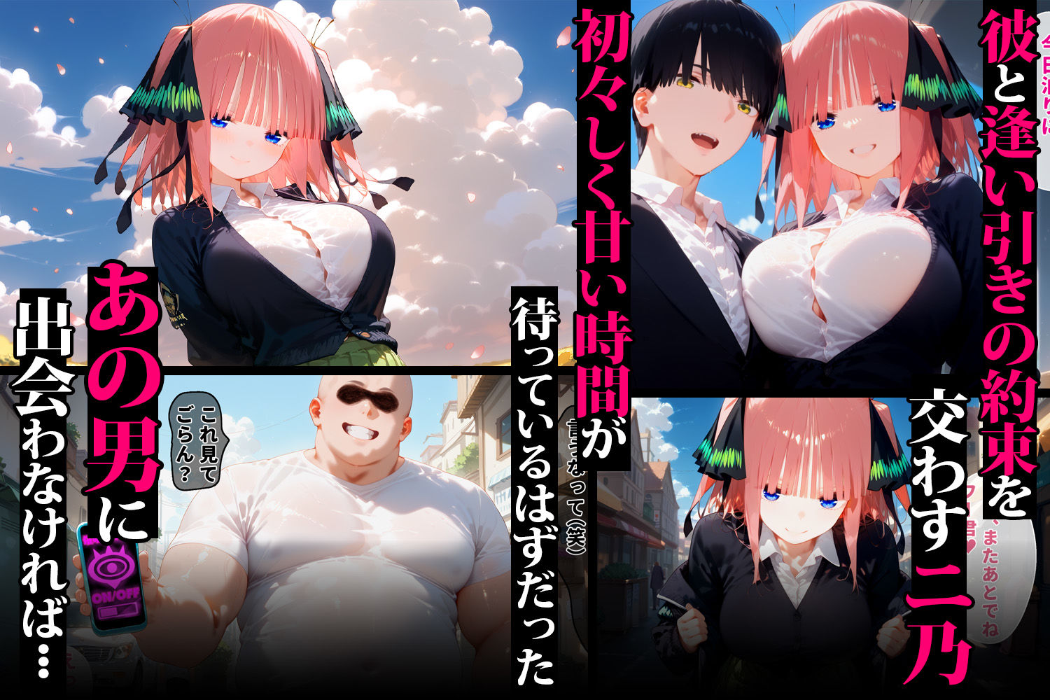 【五等分の花嫁】催●アプリに完全支配された二乃＆一花  ～寝取られ敗北～ 画像1