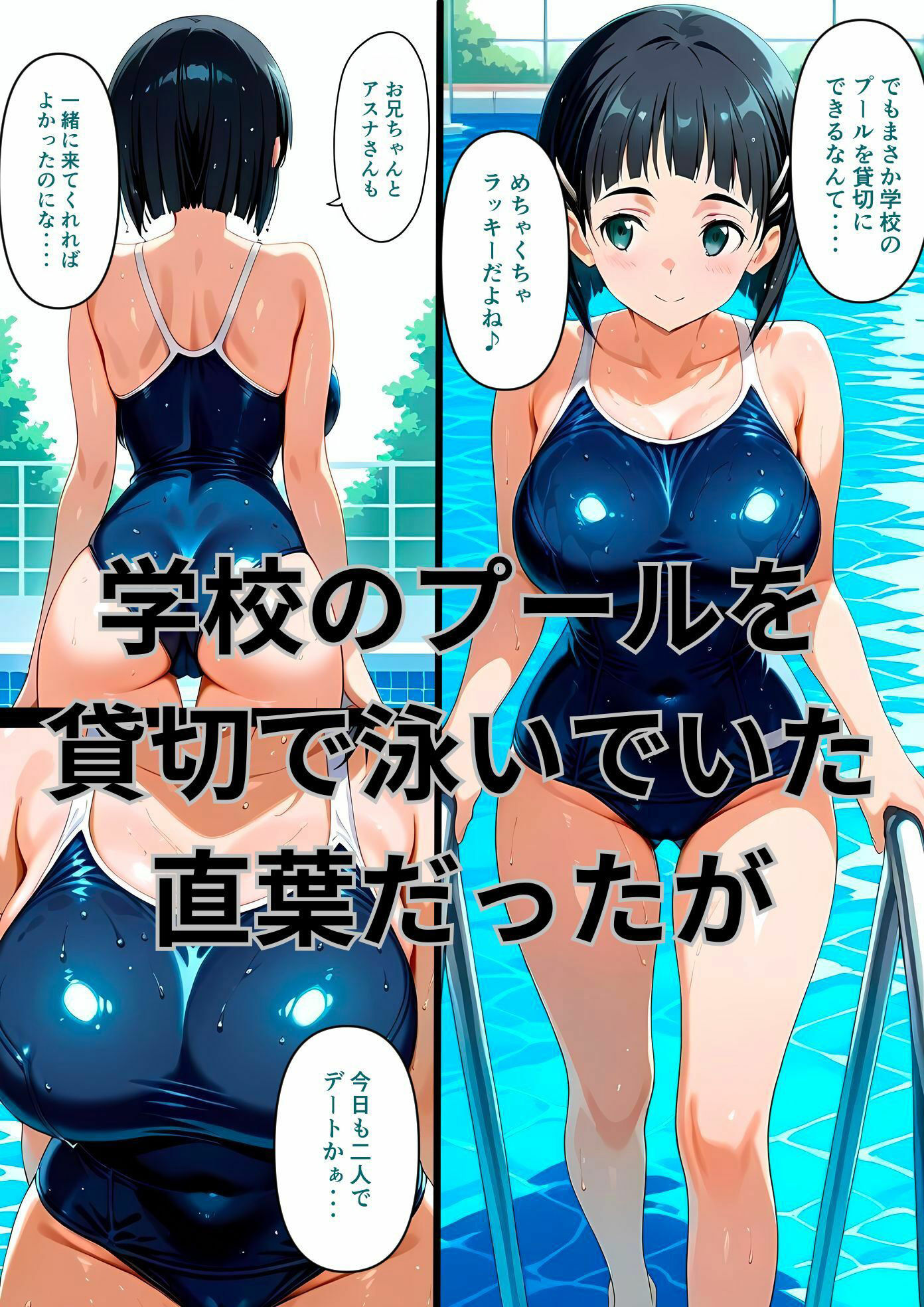 きもいおじさんにエッチな水着を着せられやりたい放題されて快楽堕ちした桐ヶ谷◯葉 画像1