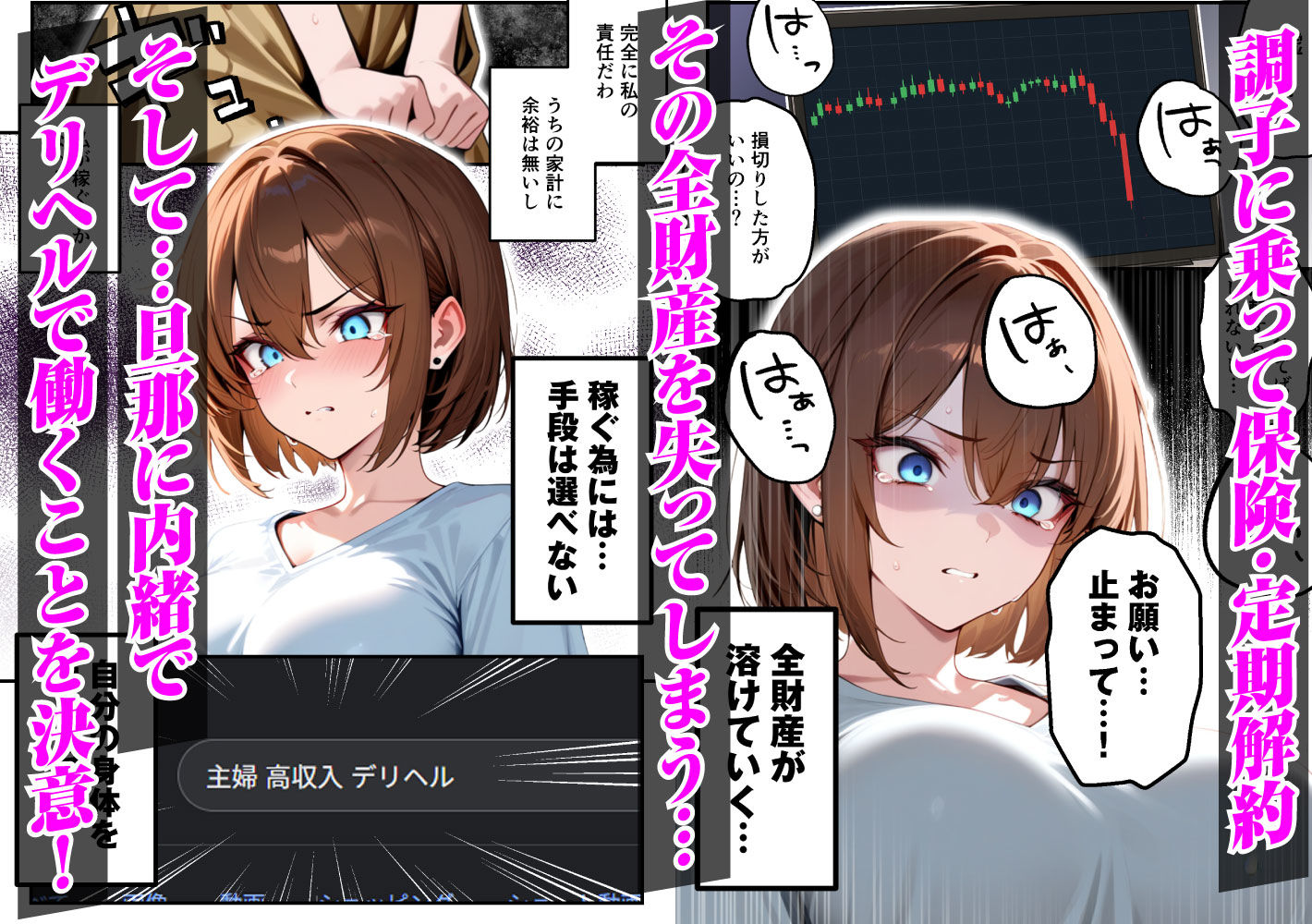 【人妻デリヘルNTR】デリヘル呼んだら先輩の妻が来た～FXにハマった貞淑妻が堕ちるまで～ 画像2