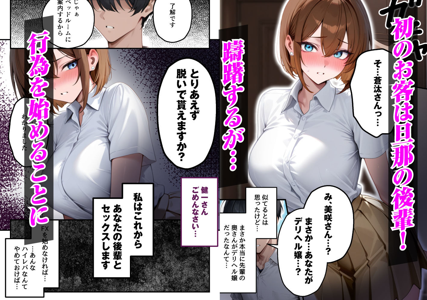 【人妻デリヘルNTR】デリヘル呼んだら先輩の妻が来た～FXにハマった貞淑妻が堕ちるまで～ 画像3