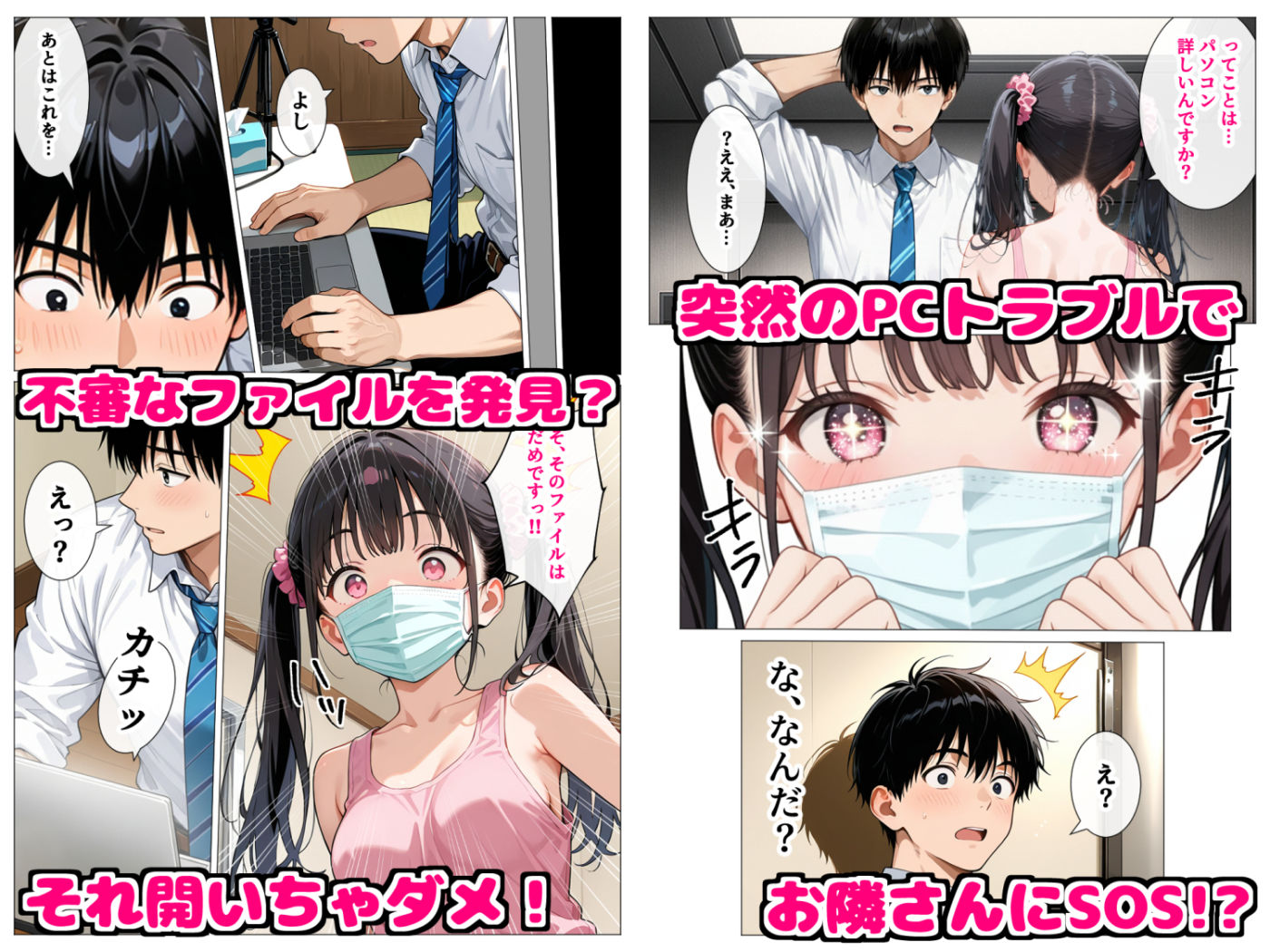 いつもノーブラのエチエチなお隣さんが実はセクシーなエロ配信者だった件 画像2