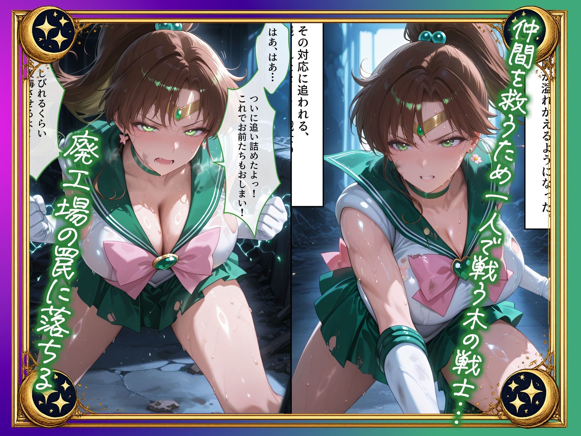 【セリフ付】悪魔に敗北～快楽堕ちさせられた木の戦士編～ 画像1