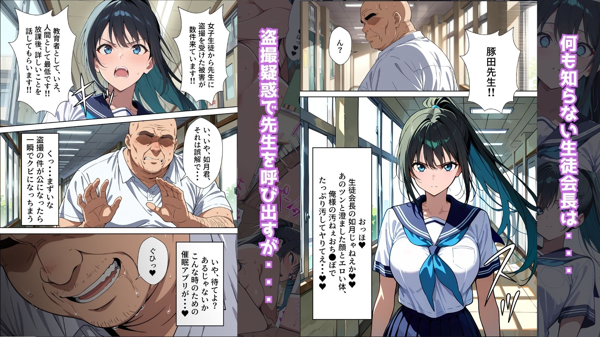 【催●アプリ】～清楚な生徒会長が大嫌いな豚教師に常識改変されておち●ぽ大好きにさせられる話～ 画像3