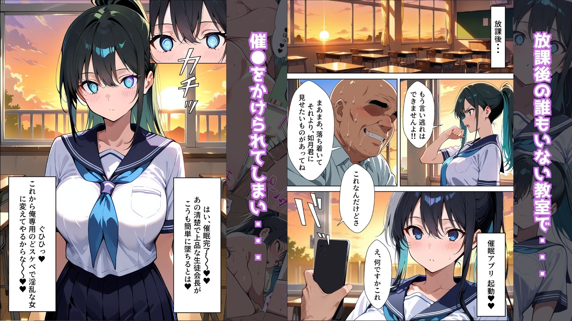 【催●アプリ】～清楚な生徒会長が大嫌いな豚教師に常識改変されておち●ぽ大好きにさせられる話～ 画像4